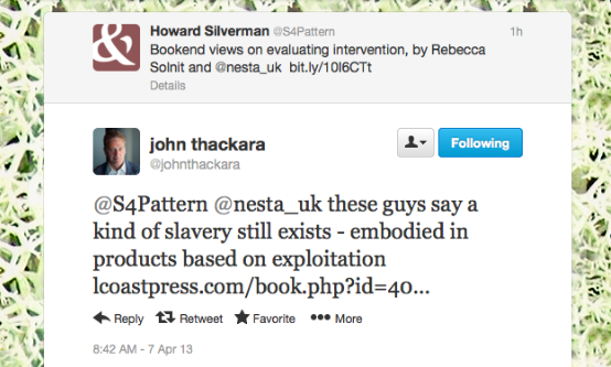 Thackara on slavery