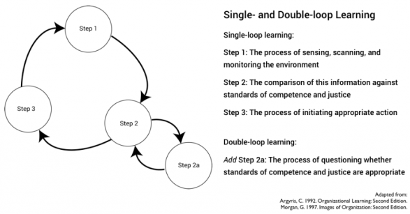 Single- and double-loop learning